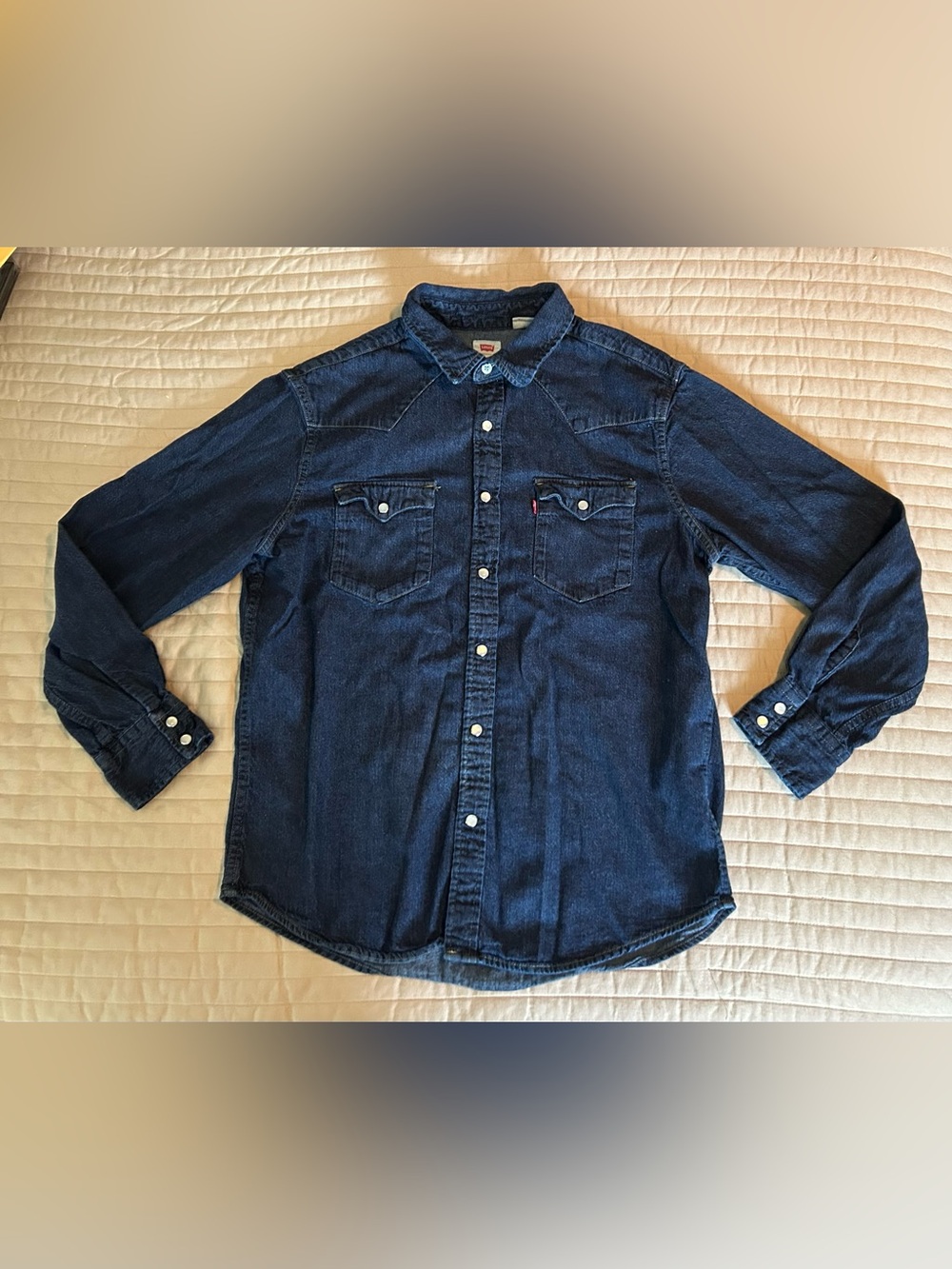 Levi’s Dark Blue Denim Button-Up Shirt
